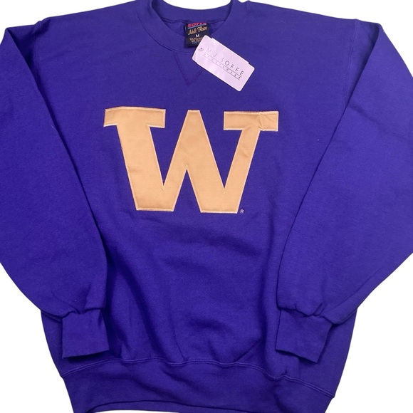 Vintage Washington Huskies 90s Crewneck USA made Deadstock size medium - Picture 1 of 4
